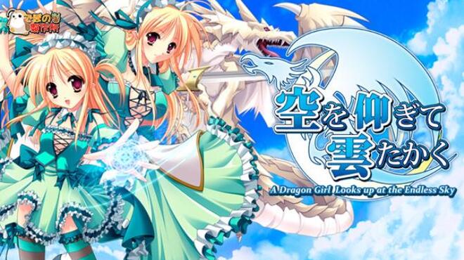 A dragon girl looks up at the endless sky Free Download